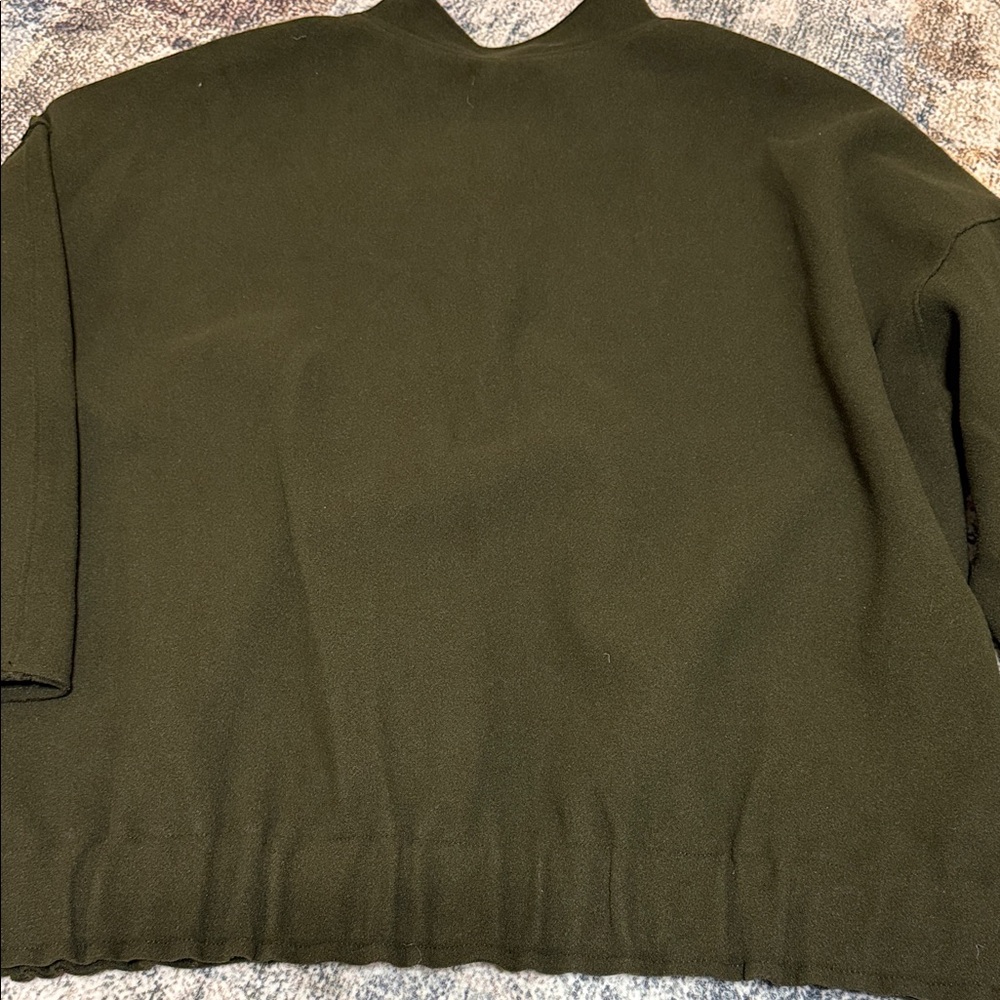 Max Studio Casual Button-Front Jacket - Dark Oliv… - image 6